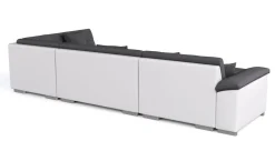 Ecksofa ARIA links anthrazit/weiss