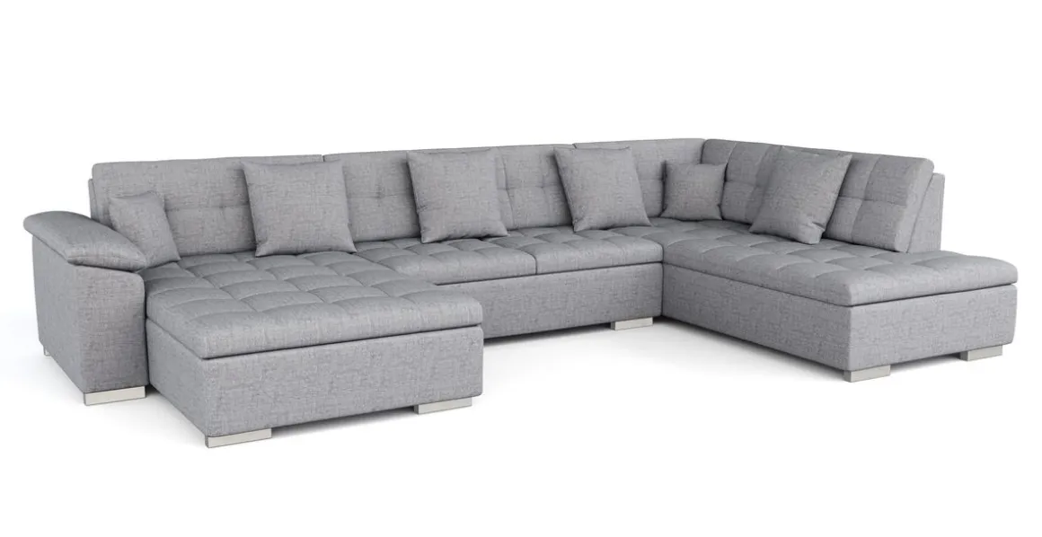 Ecksofa ARIA links grau