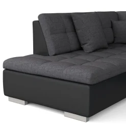 Ecksofa ARIA rechts anthrazit/schwarz