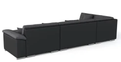 Ecksofa ARIA rechts anthrazit/schwarz