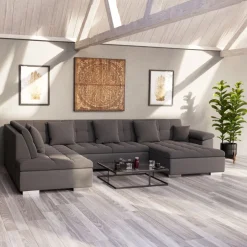 Ecksofa ARIA rechts anthrazit