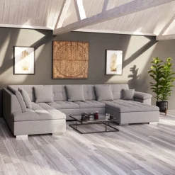 Ecksofa ARIA rechts grau