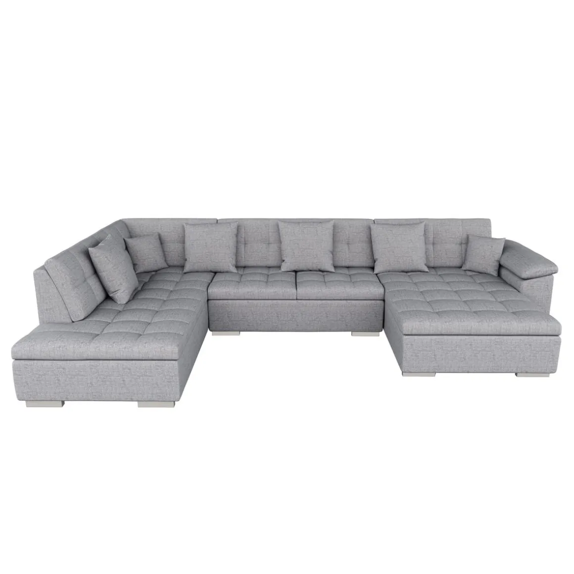 Ecksofa ARIA rechts grau