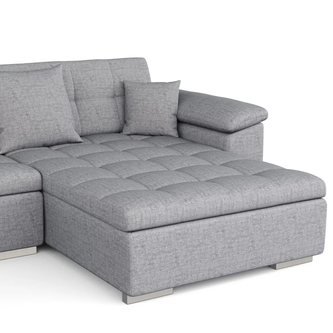 Ecksofa ARIA rechts grau