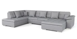Ecksofa ARIA rechts grau