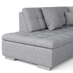 Ecksofa ARIA rechts grau