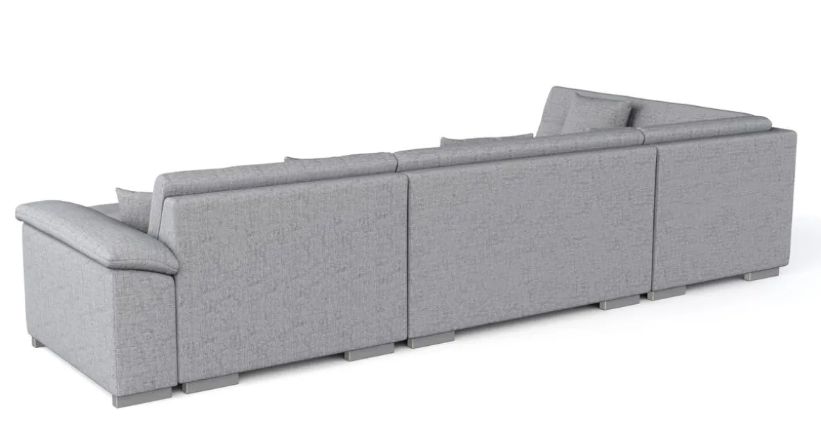 Ecksofa ARIA rechts grau