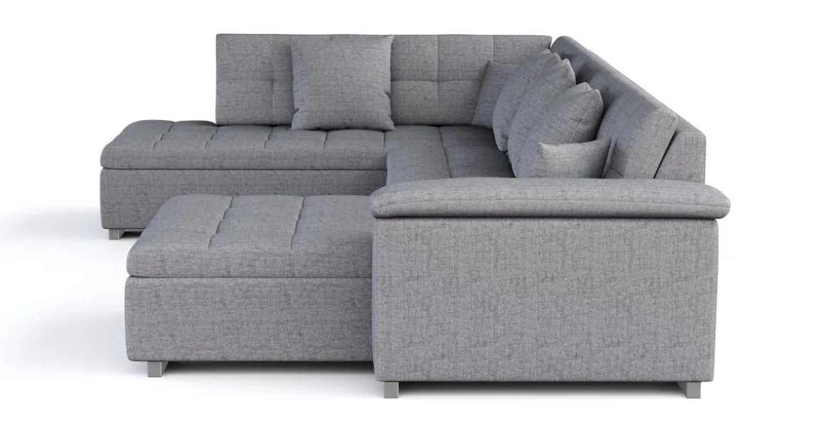 Ecksofa ARIA rechts grau