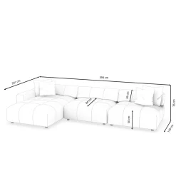 Ecksofa BONNIE links anthrazit