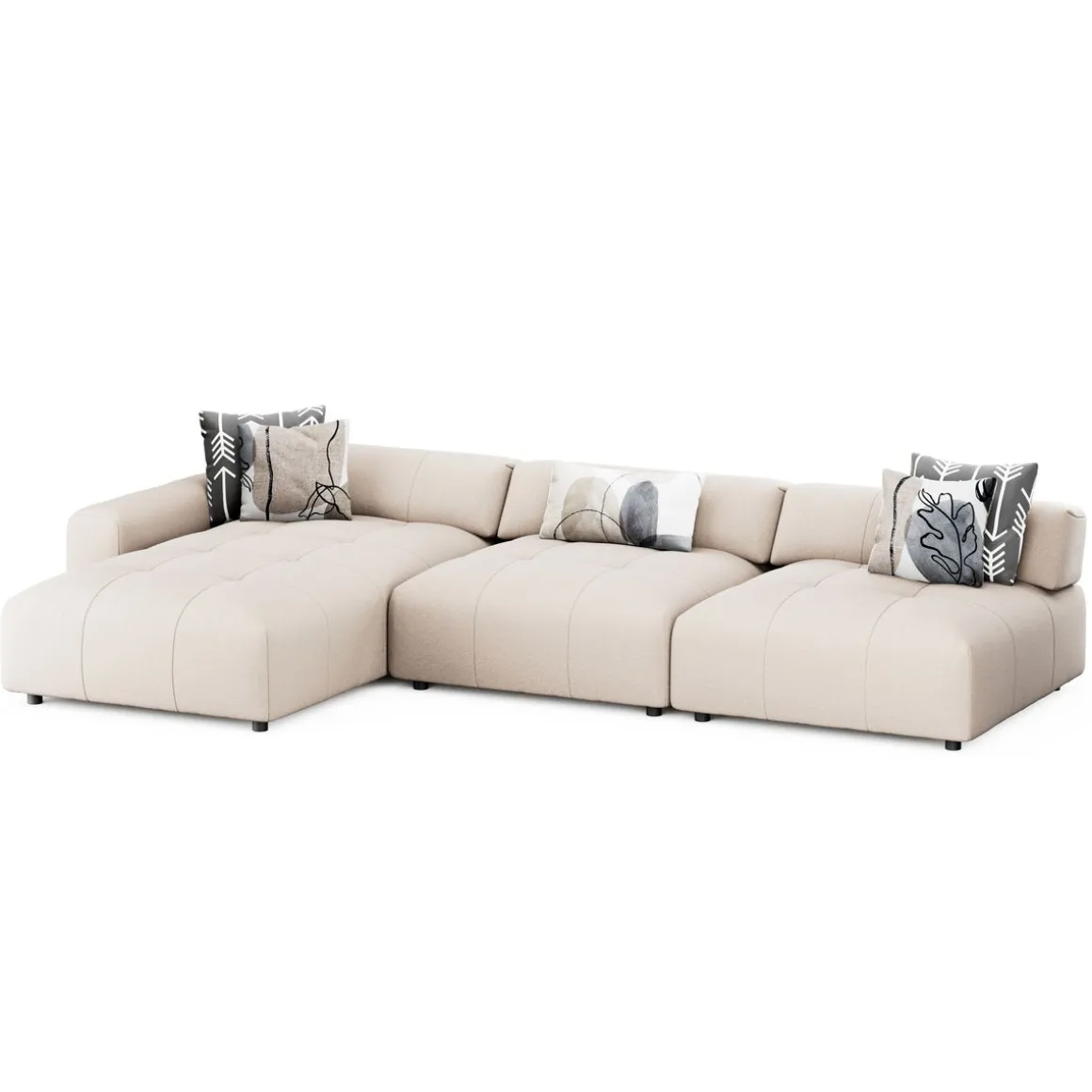 Ecksofa BONNIE links beige