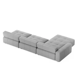 Ecksofa BONNIE links grau