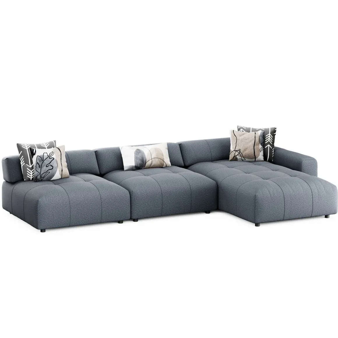 Ecksofa BONNIE rechts anthrazit