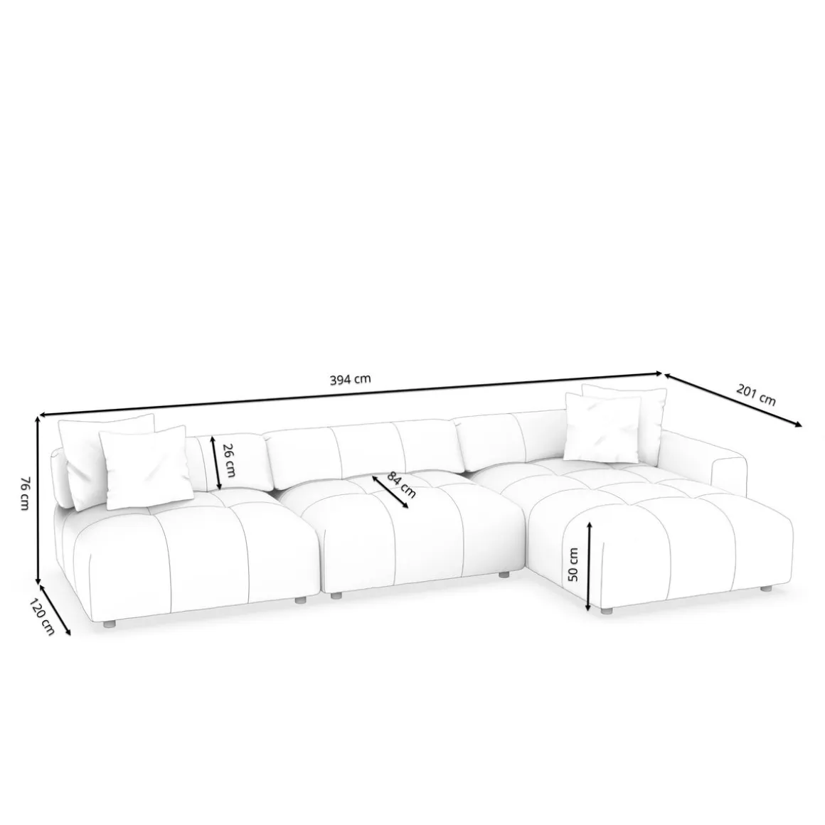 Ecksofa BONNIE rechts anthrazit