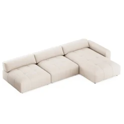 Ecksofa BONNIE rechts beige