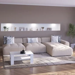Ecksofa BONNIE rechts beige