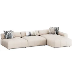Ecksofa BONNIE rechts beige