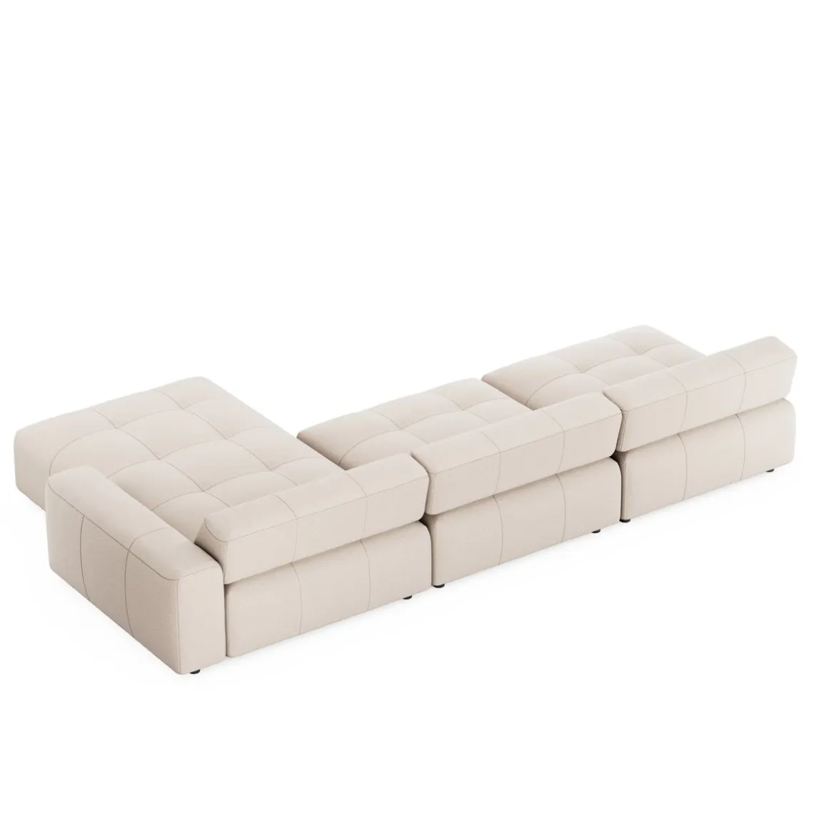 Ecksofa BONNIE rechts beige
