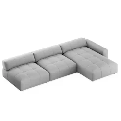 Ecksofa BONNIE rechts grau