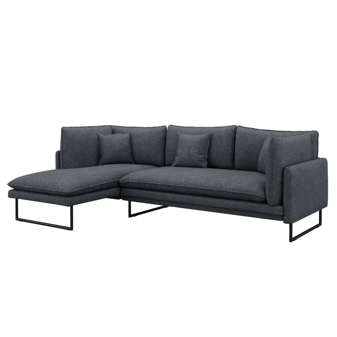 Ecksofa Bouclé MARISA links anthrazit
