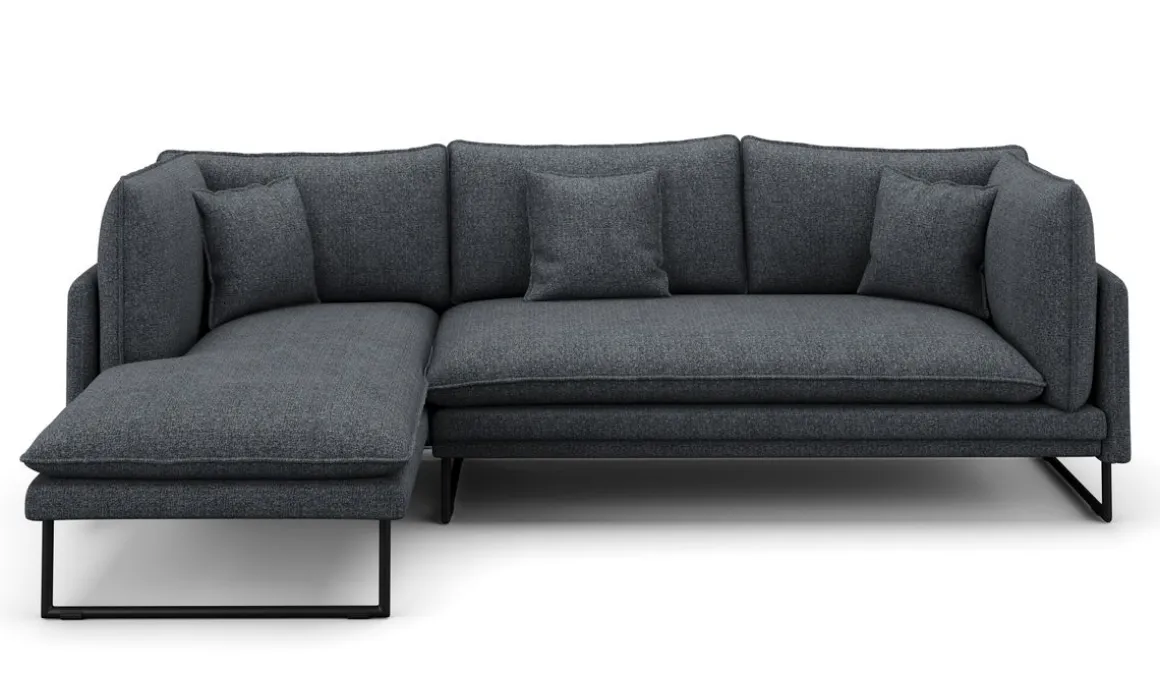 Ecksofa Bouclé MARISA links anthrazit
