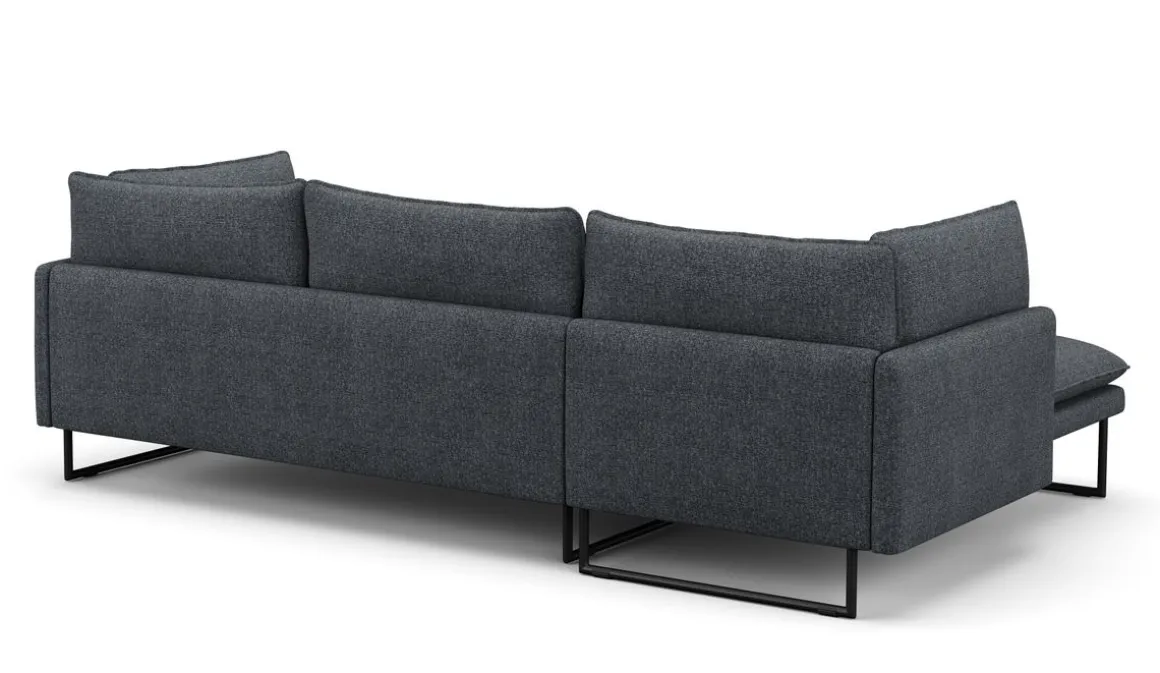 Ecksofa Bouclé MARISA links anthrazit