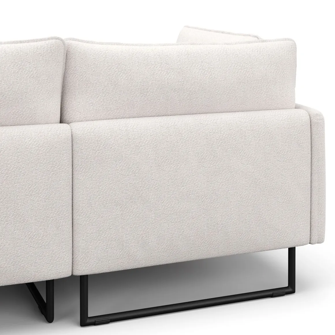 Ecksofa Bouclé MARISA links creme