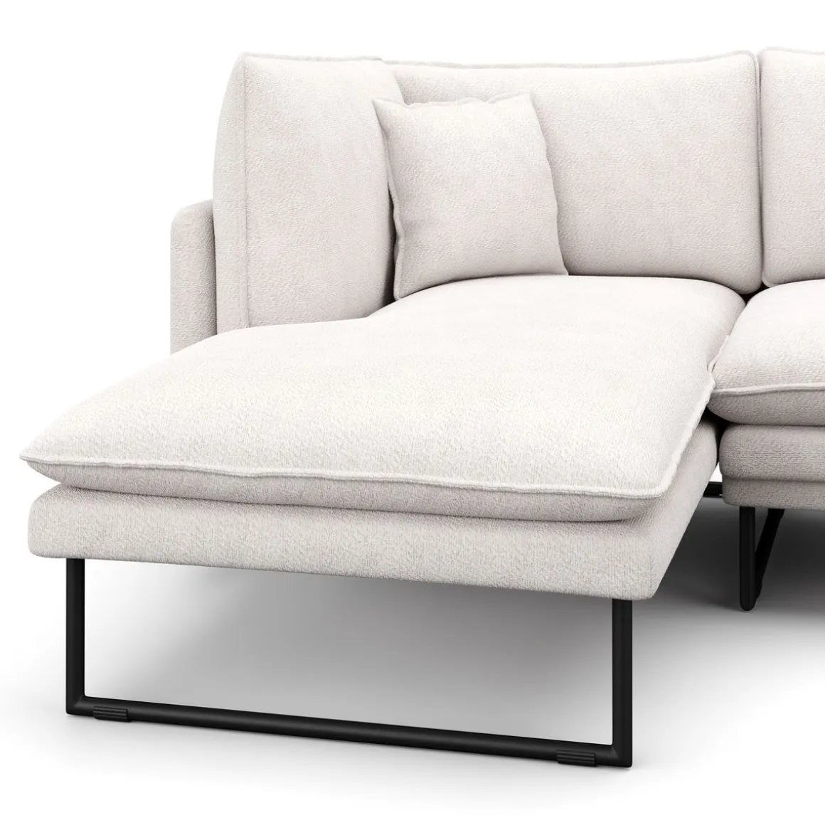 Ecksofa Bouclé MARISA links creme