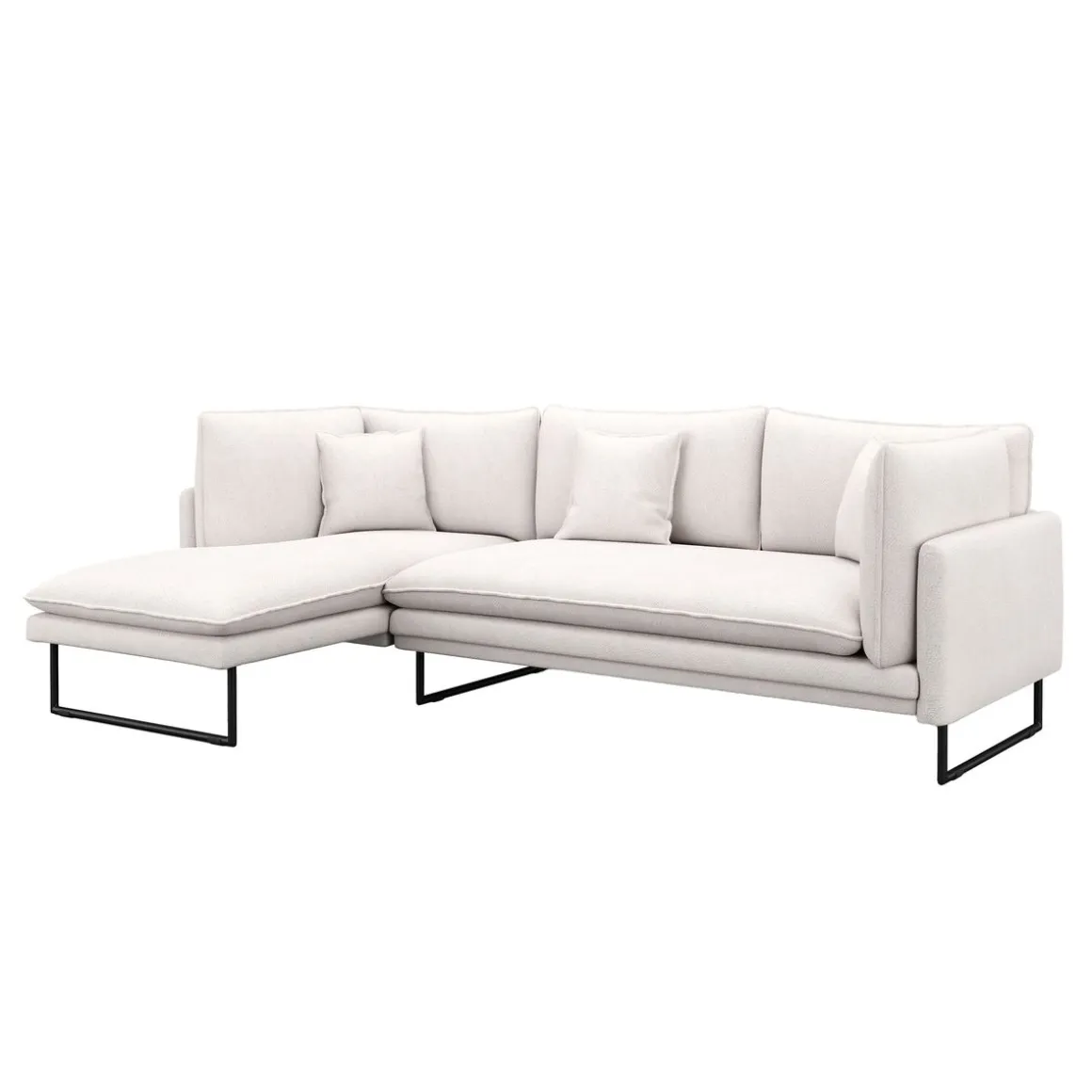 Ecksofa Bouclé MARISA links creme