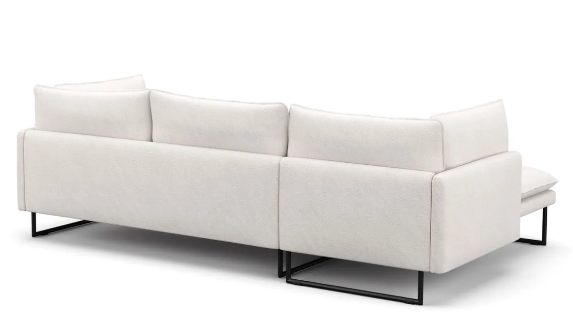 Ecksofa Bouclé MARISA links creme