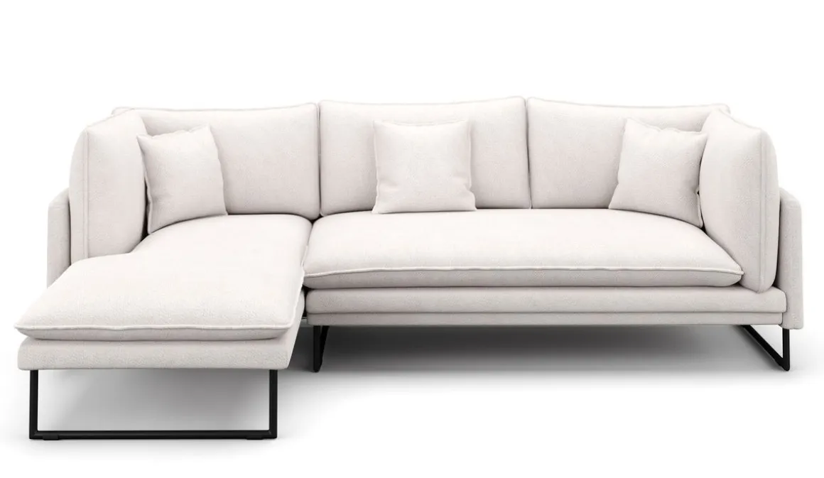 Ecksofa Bouclé MARISA links creme
