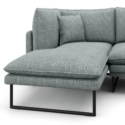 Ecksofa Bouclé MARISA links grau
