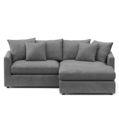 Ecksofa Cord ILONA anthrazit