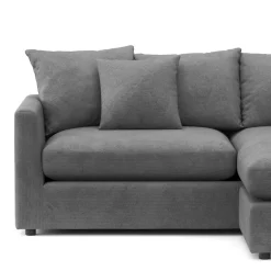 Ecksofa Cord ILONA anthrazit