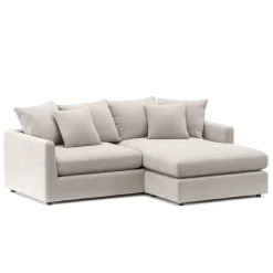 Ecksofa Cord ILONA creme