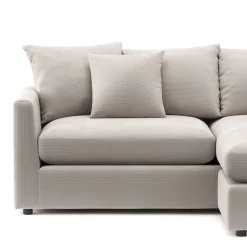 Ecksofa Cord ILONA creme