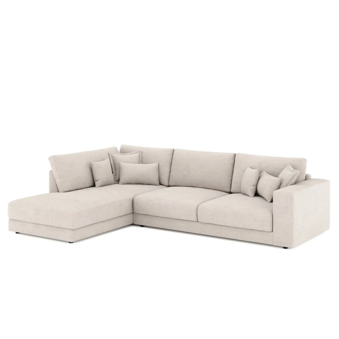 Ecksofa Cord TARJA links beige
