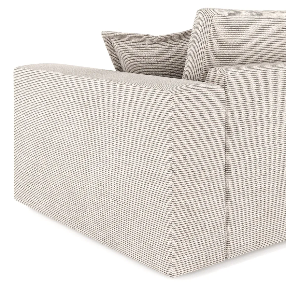 Ecksofa Cord TARJA links beige