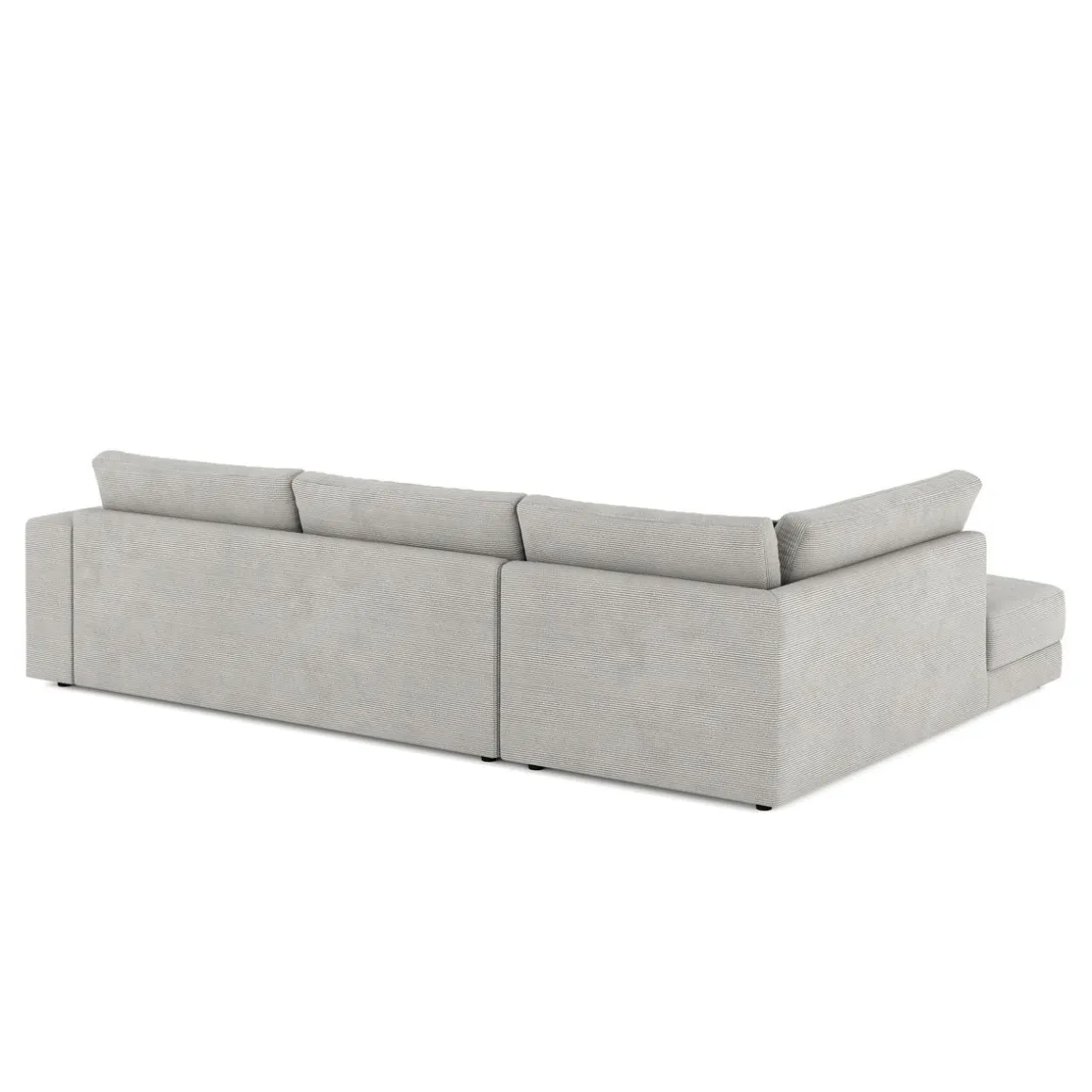 Ecksofa Cord TARJA links hellgrau