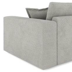 Ecksofa Cord TARJA links hellgrau