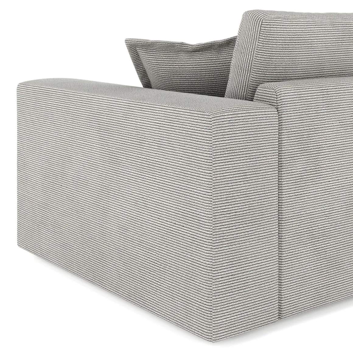 Ecksofa Cord TARJA links hellgrau