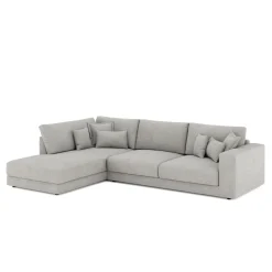 Ecksofa Cord TARJA links hellgrau