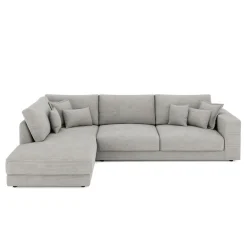 Ecksofa Cord TARJA links hellgrau