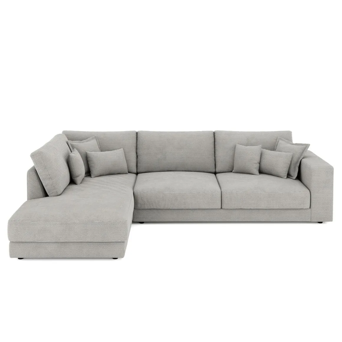 Ecksofa Cord TARJA links hellgrau