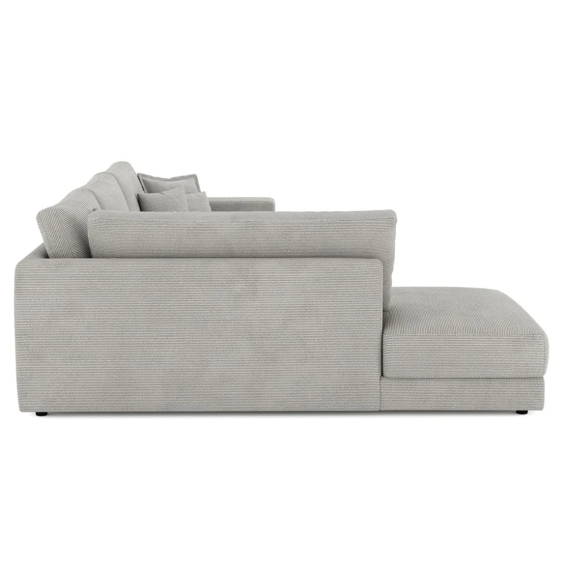 Ecksofa Cord TARJA links hellgrau
