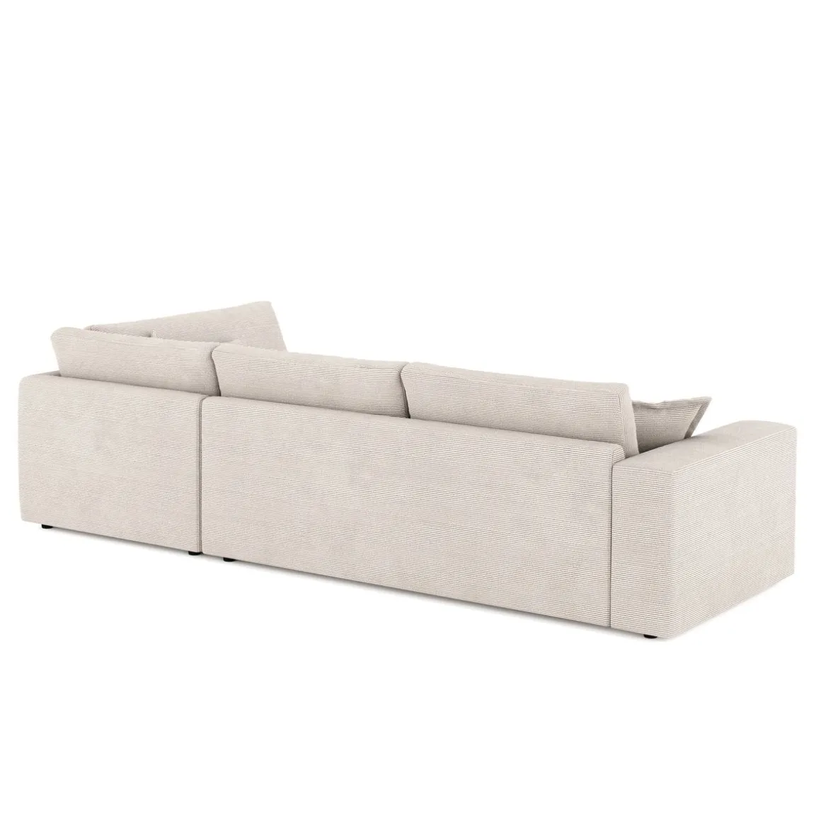 Ecksofa Cord TARJA rechts beige