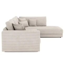 Ecksofa Cord TARJA rechts beige