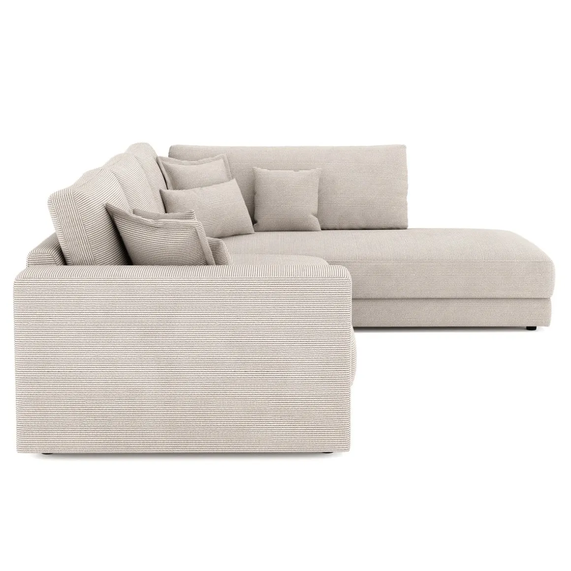 Ecksofa Cord TARJA rechts beige