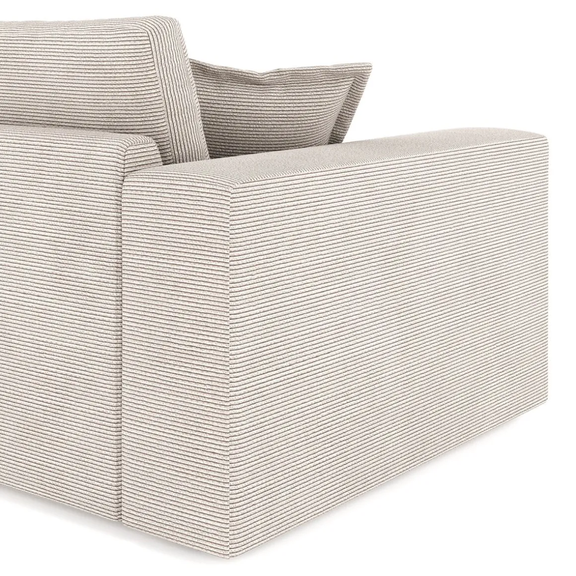 Ecksofa Cord TARJA rechts beige