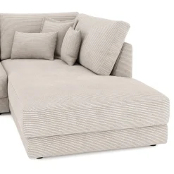 Ecksofa Cord TARJA rechts beige