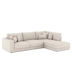 Ecksofa Cord TARJA rechts beige